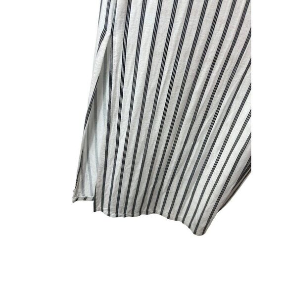 Soma Cool Nights Pajama Long Wrap Heritage Stripe Ivory XS Rayon Stretchy Kimono - Picture 6 of 9